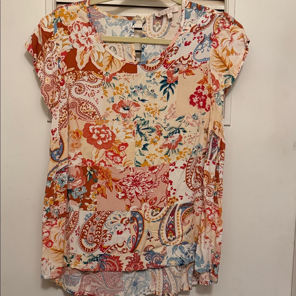 Vibrant Floral Women's Blouse
